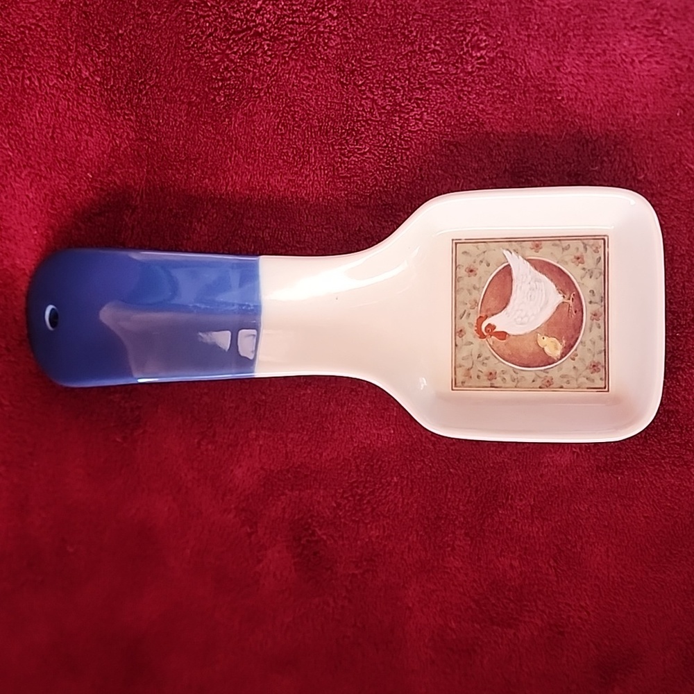 Chick and Hen Design, Ceramic Spoon Rest. Otagiri Japan